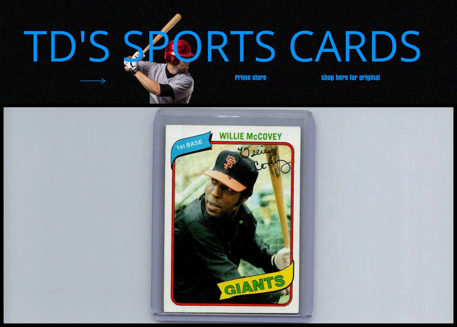 Willie McCovey baseball card from 1980 Topps #335 trading cards collection