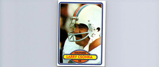 Larry Csonka 1980 Topps #485 trading card featuring the legendary football player