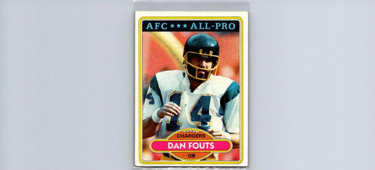 Dan Fouts 1980 Topps #520 football card for trading card collectors and fans