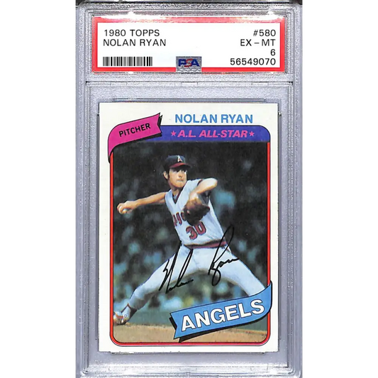 1980 Topps #580 Nolan Ryan PSA 6 EX-MT Angels
