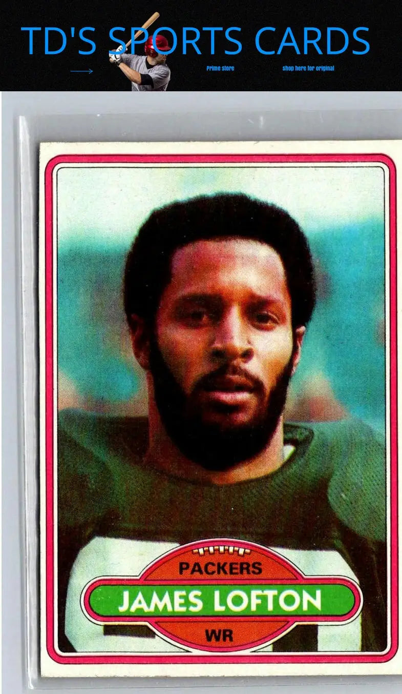 James Lofton football card from the 1980 Topps #78 trading cards collection