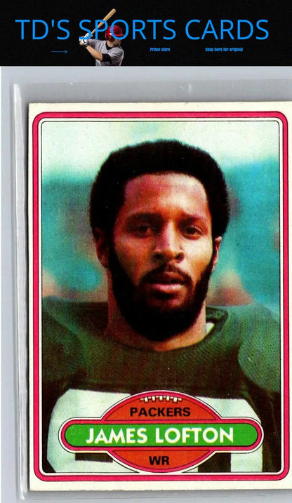 James Lofton football card from the 1980 Topps #78 trading cards collection