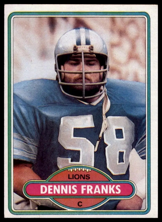 1980 Topps Dennis Franks #203 (RC) Detroit Lions Football Card NFL Sports - Football Card