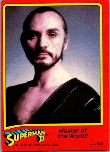 Original gloss Topp’s Superman trading card 1980 Topps Superman II Master of the World