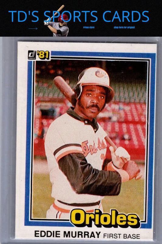 Vintage 1981 Donruss Eddie Murray baseball trading card for collectors