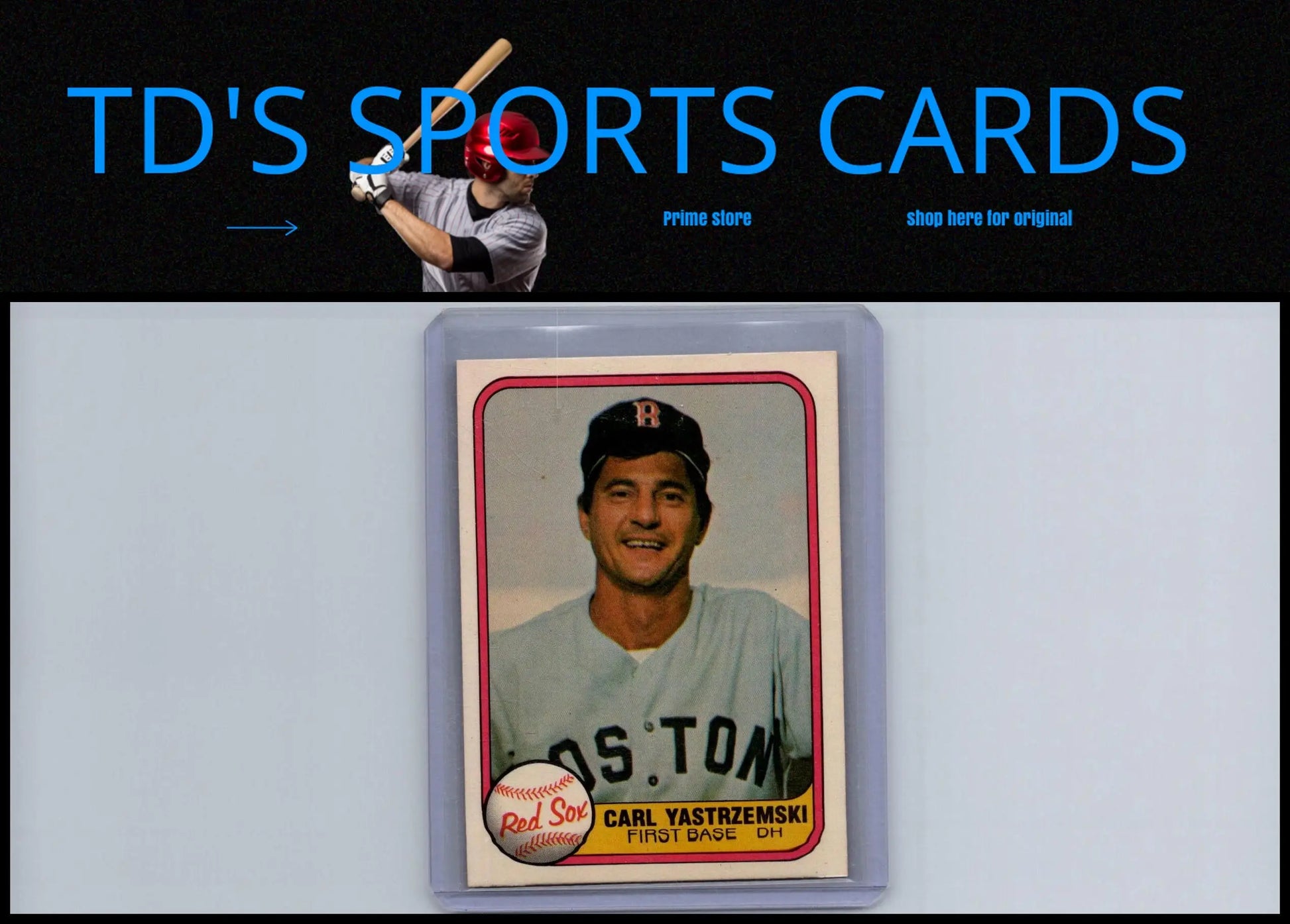 Carl Yastrzemski baseball card from the 1981 Fleer #221 trading cards collection