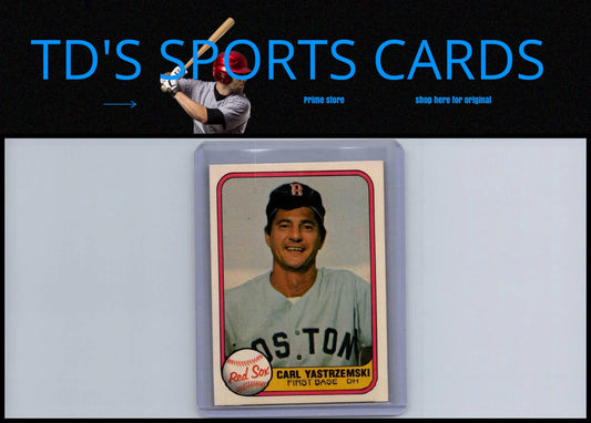 Carl Yastrzemski baseball card from the 1981 Fleer #221 trading cards collection