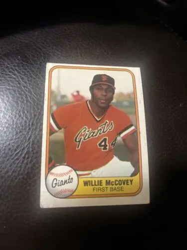 1981 Fleer #434 Willie McCovey Baseball Card featuring San Francisco Giants HOF player