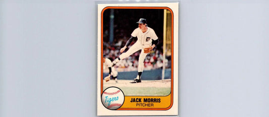 Jack Morris 1981 Fleer #475 baseball card, a must-have for trading cards collectors