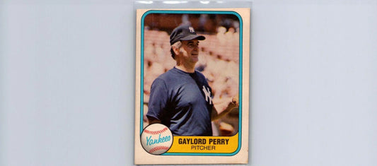 Gaylord Perry 1981 Fleer #91 trading card showcasing a legendary baseball player