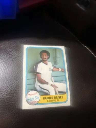Harold Baines 1981 Fleer RC 346 Chicago White Sox HOF baseball card image