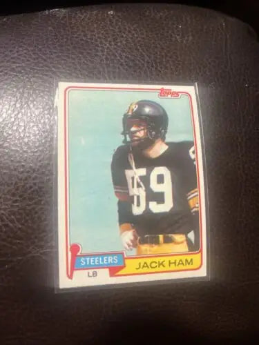 Jack Ham trading card from 1981 Topps #235 showcasing NFL legend Jack Ham