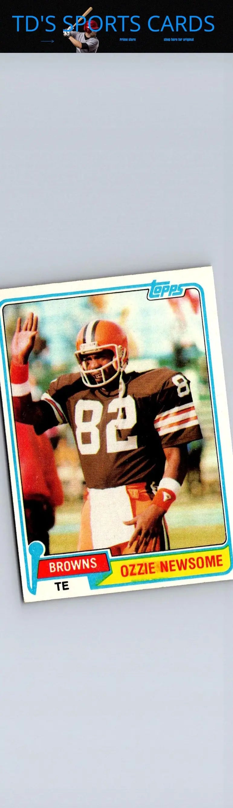 Ozzie Newsome trading card from the 1981 Topps #435 collection