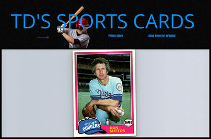 1981 Topps #605 Don Sutton Baseball Card featuring the legendary pitcher Don Sutton