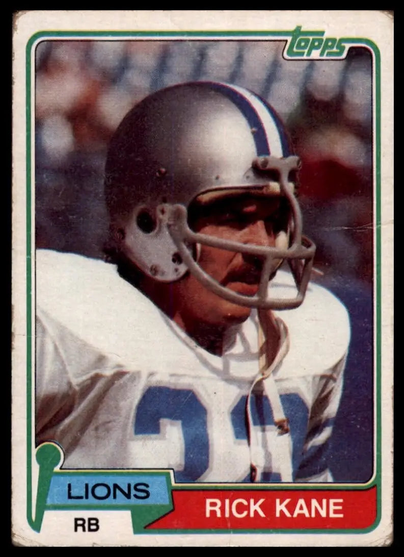 1981 Topps Rick Kane #66 Detroit Lions Football Card NFL Sports - Trading Card
