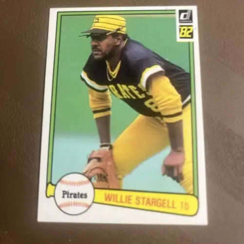 Willie Stargell trading card from 1982 Donruss, featuring the Pittsburgh Pirates legend