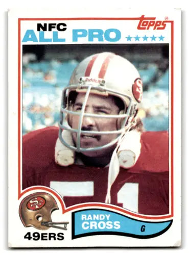 Randy Cross 1982 Topps #481 football card featuring original gloss for collectors
