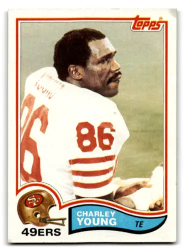 Charley Young 1982 Topps #494 football card in original gloss, mint 49ers condition