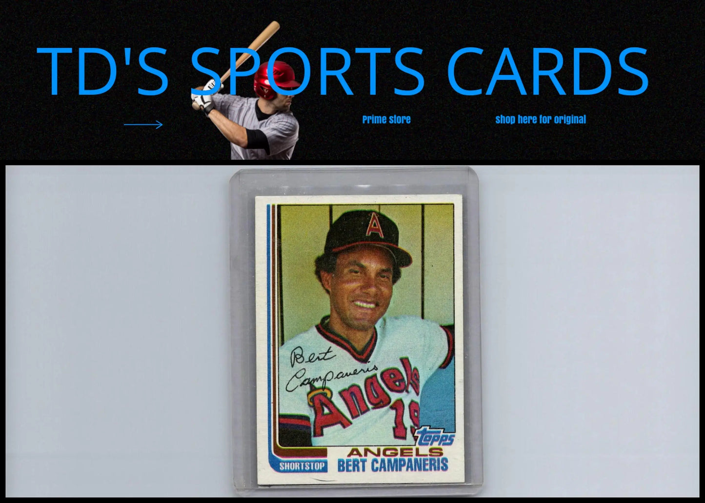 Bert Campaneris 1982 Topps #772 baseball card for trading card collectors