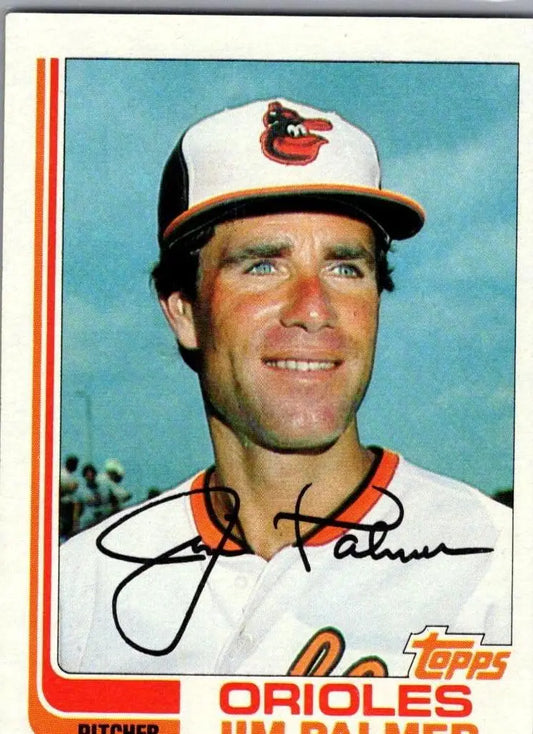 1982 Topps Jim Palmer baseball card for collectors and sports memorabilia fans