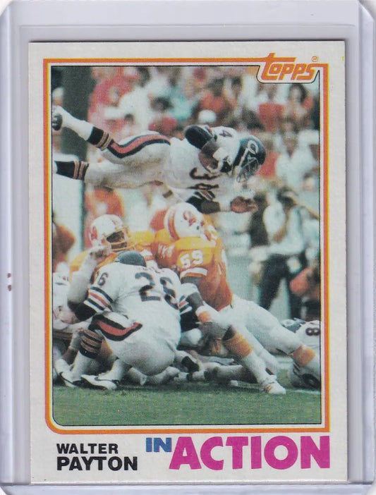 Walter Payton Chicago Bears Topps Football trading card from 1982