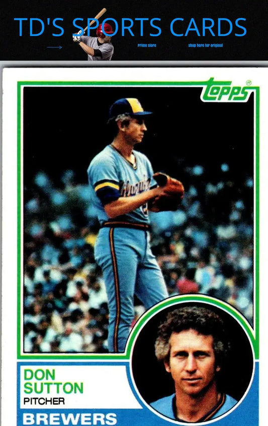 Don Sutton 1983 Topps #145 baseball card, a must-have for trading cards collectors