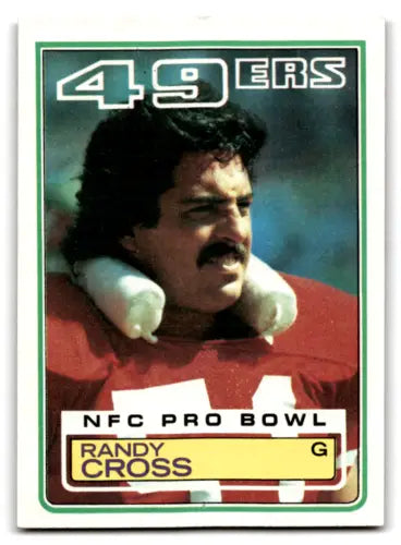 Randy Cross 1983 Topps #165 football card in original gloss, mint 49ers condition