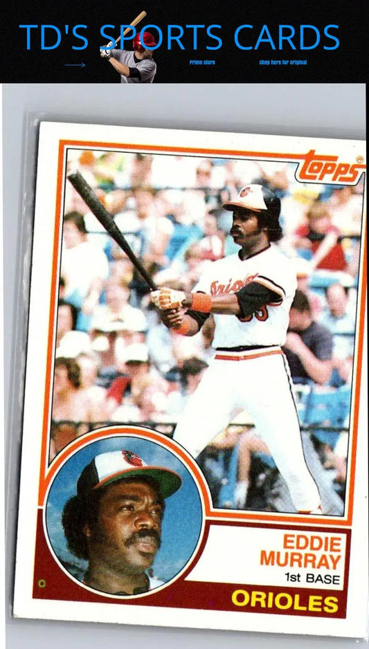 1980 Topps Eddie Murray baseball card featuring Orioles player in 1983 Topps #530 product