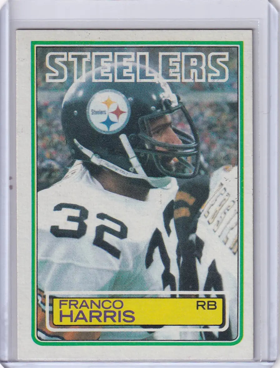 Franco Harris 1983 Topps Football card for Pittsburgh Steelers collectors