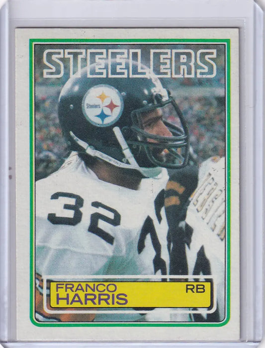 Franco Harris 1983 Topps Football card for Pittsburgh Steelers collectors