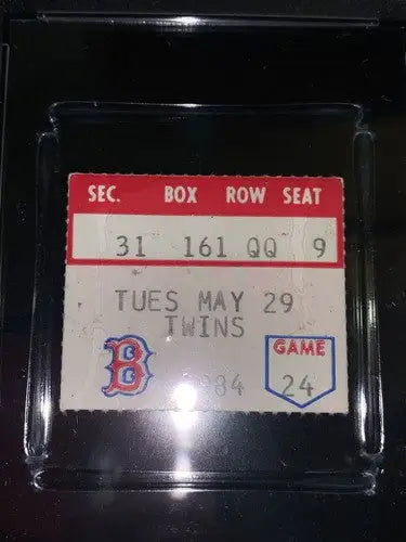 1984 Boston Red Sox Ticket Stub Joe Cronin Ted Williams Jersey# Retirement PSA 3