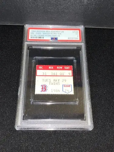 1984 Boston Red Sox Ticket Stub Joe Cronin Ted Williams Jersey# Retirement PSA 3