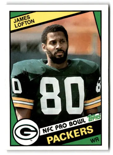 James Lofton football card featuring original gloss in excellent Packers condition