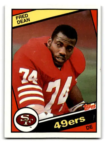 1984 Topps #354 Fred Dean football card in original gloss, mint 49ers condition