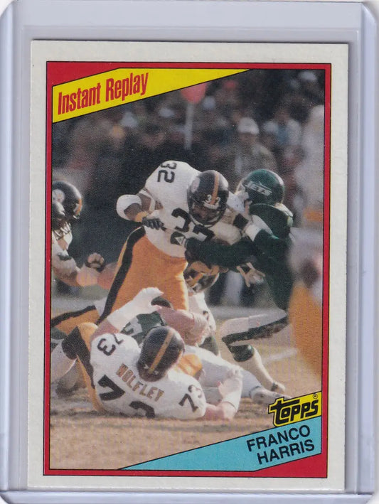 Franco Harris Topps Football card showcasing the Pittsburgh Steelers in 1984