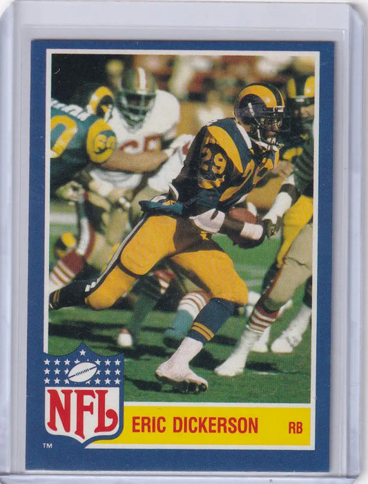 1984 Topps Football Star Set #2 Eric Dickerson card featuring Los Angeles Rams player