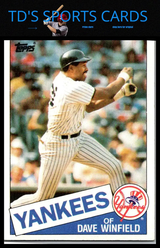 Dave Winfield baseball card from 1985 Topps #180 trading cards collection