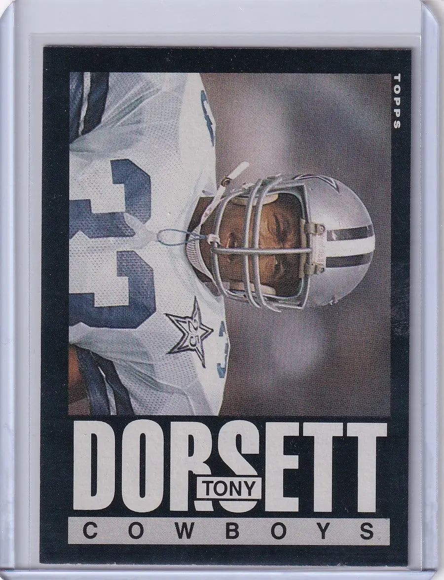 1985 Topps Football #40 Tony Dorsett card featuring Dallas Cowboys legend