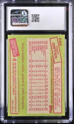 Graded 1985 Topps Tony Gwynn #660 baseball card with CGC 6 label