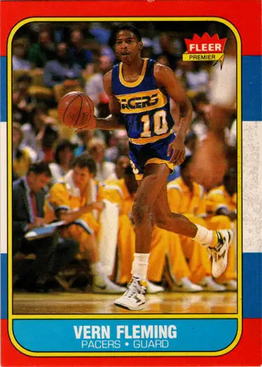 Vern Fleming 1986-87 Fleer Basketball rookie card featuring his base rookie card image