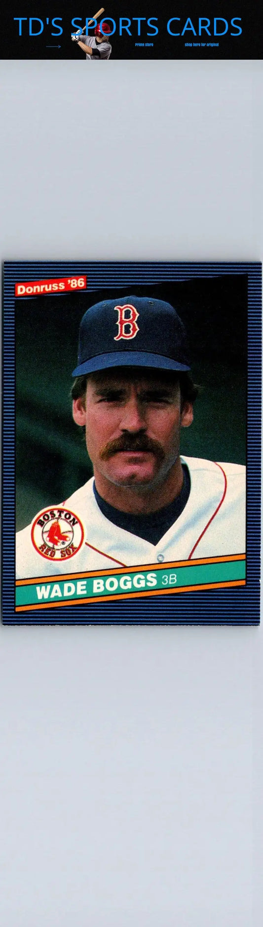 1986 Donruss Wade Boggs baseball card #371 in a collectible sports card product