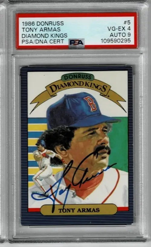 1986 Donruss Tony Armas Signed Baseball Card PSA 4 DNA 9 AUTO featuring Tony Armas