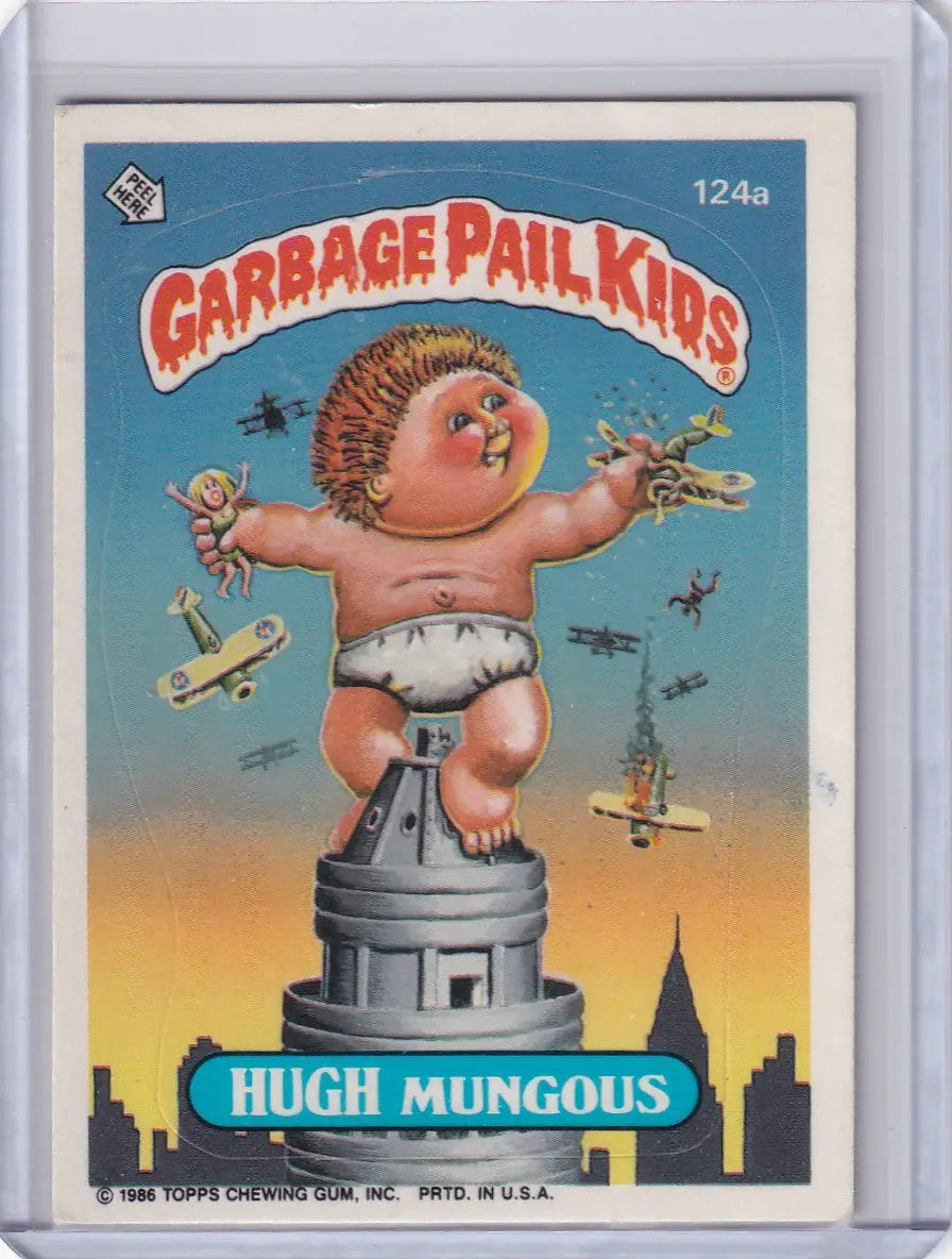 Garbage Pail Kids trading card 124a Hugh Mungous from Series 3 product