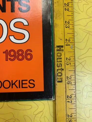 Vintage cookbook displayed in 1986 Mothers Cookies Store Display featuring Jose Canseco