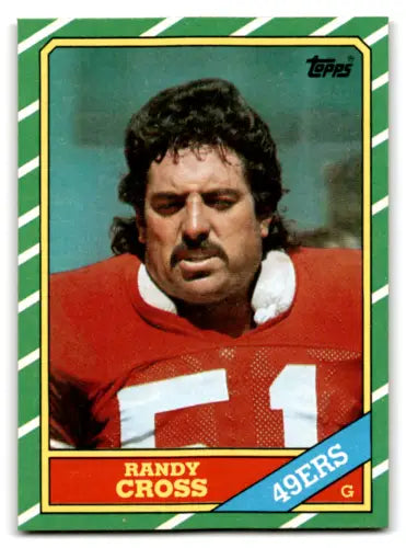 1986 Topps #162 Randy Cross football card in excellent condition for 49ers collectors