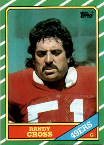 Randy Cross 1986 Topps #162 football card in original gloss, near mint condition