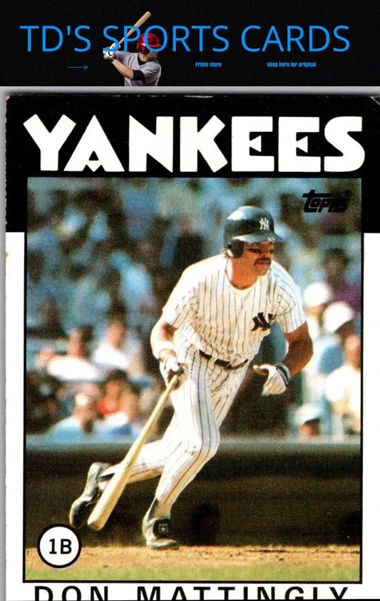 Don Mattingly 1986 Topps #180 baseball card, a must-have for trading card collectors