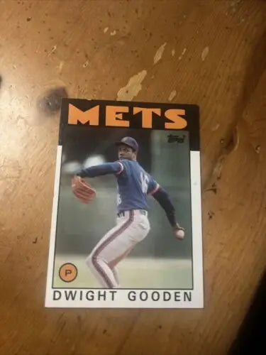 1986 Topps #250 Dwight Gooden trading card featuring the iconic baseball player