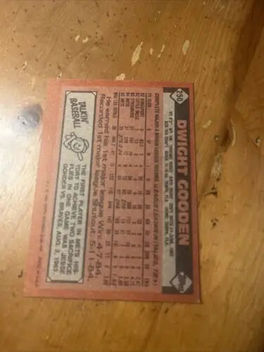 1986 Topps #250 Dwight Gooden trading card showcasing the iconic pitcher