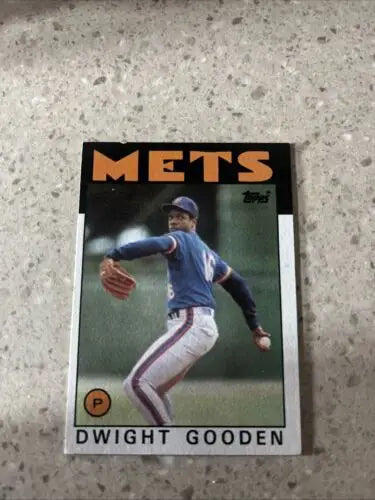 1986 Topps baseball card #250 of Dwight Gooden, featuring the New York Mets star pitcher